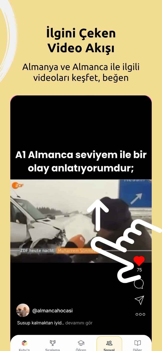 Almanca Kutusu uygulaması ekran görüntüsü